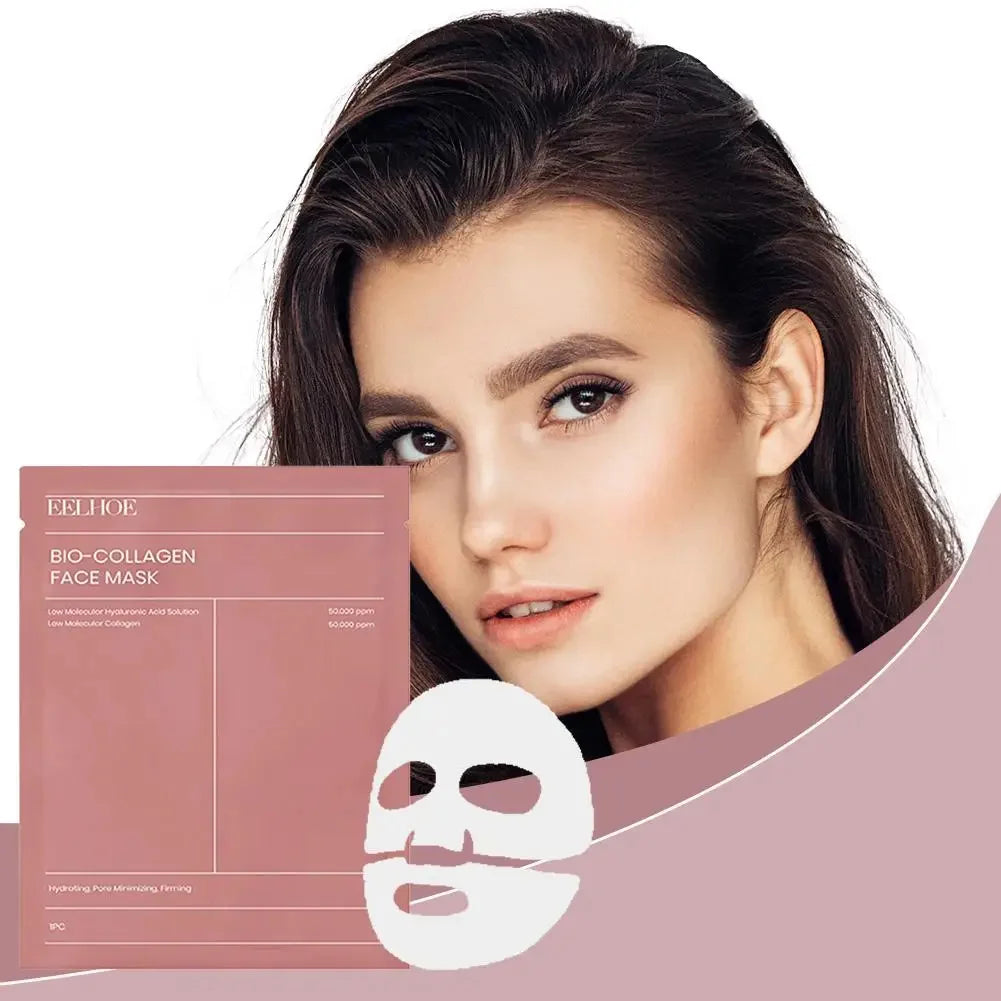 1/3/5/10PCS Bio Collagen Face Mask Shrink Pores Deep Hydrating Overnight Mask Moisturizing Refreshing Brightening Face Skin Care